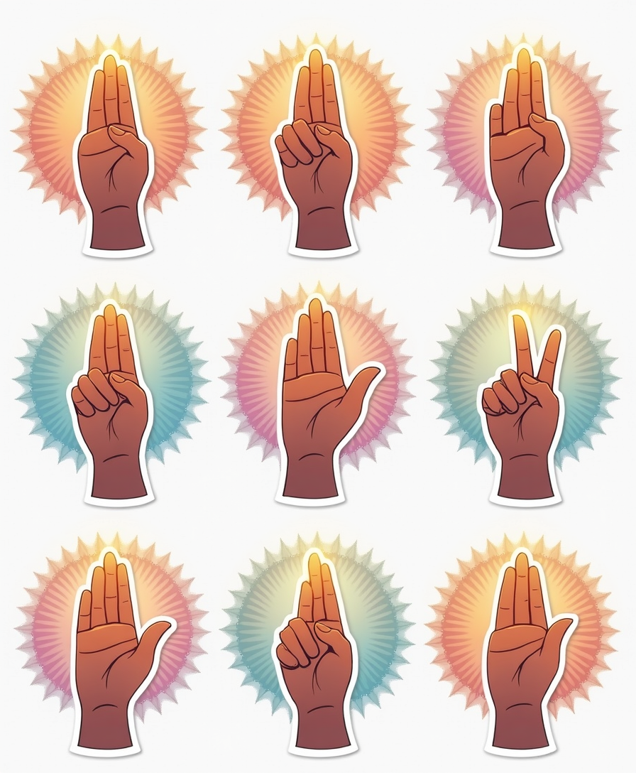 Yoga Symbols - Sticker Sheet v13